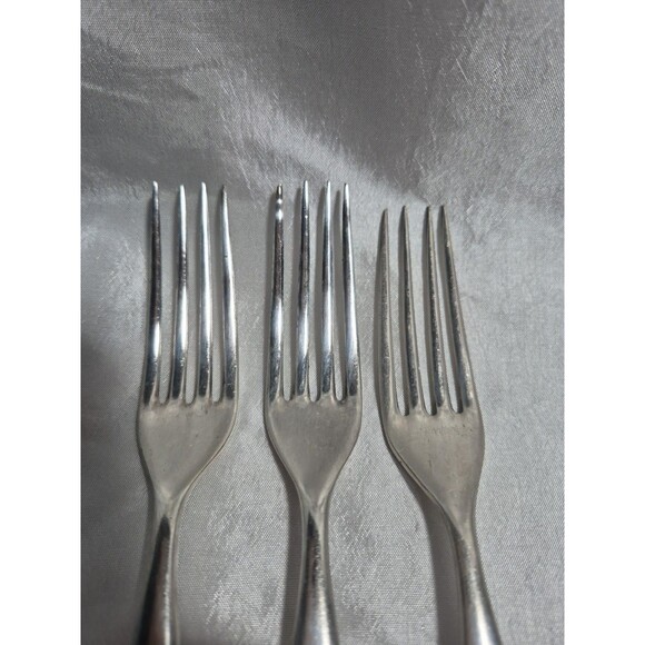 Vintage RUDISILL BROS. 12 DWT., Silverplate Set OF 3 Forks RARE - Picture 3 of 11